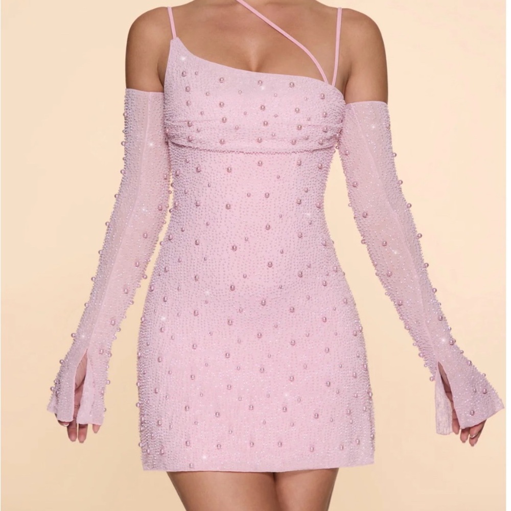 Elegant Pink Off-Shoulder Dress